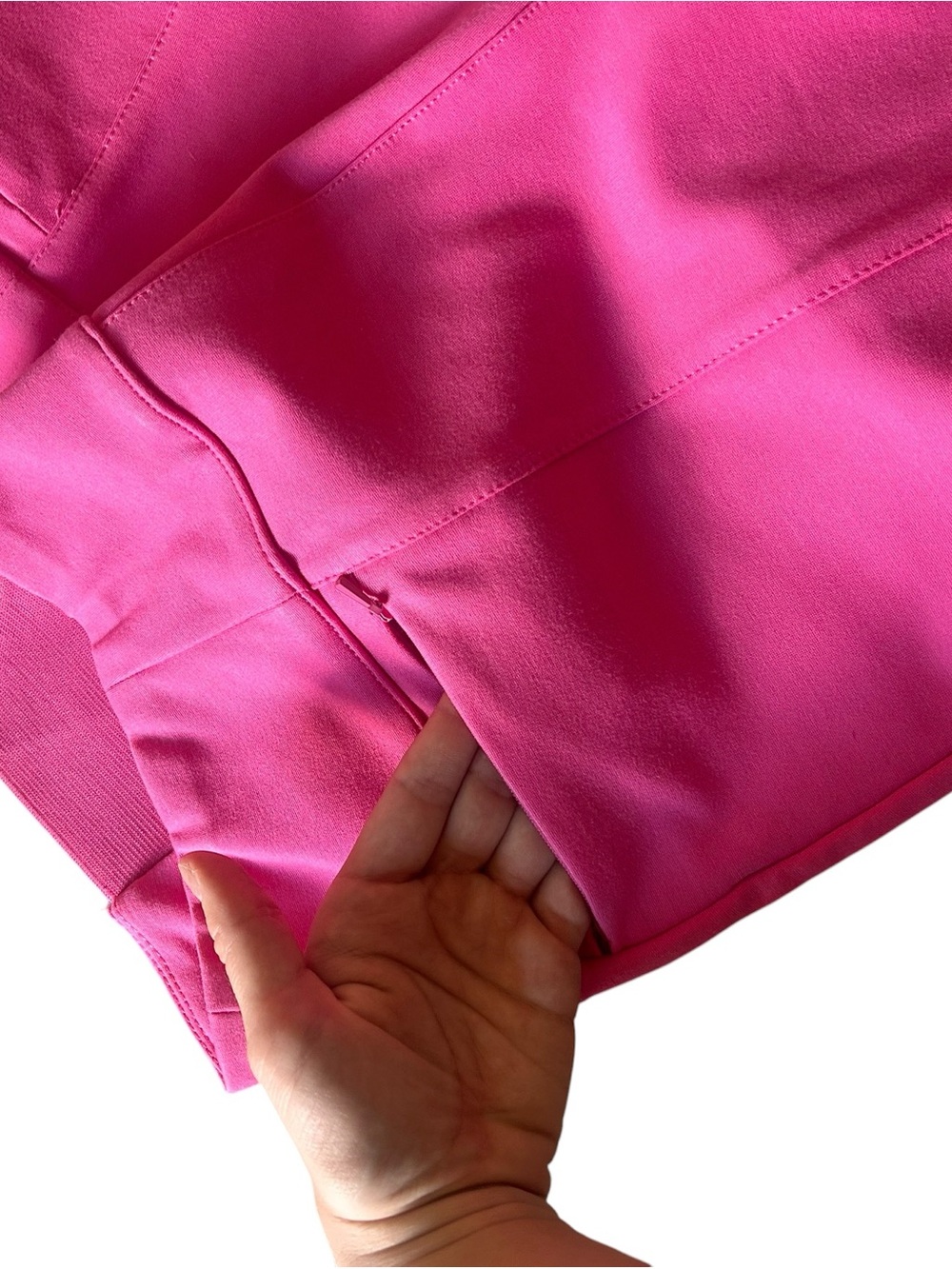 Betabrand Slim Pull-On Leggings in Bright Pink - Picture 3 of 5